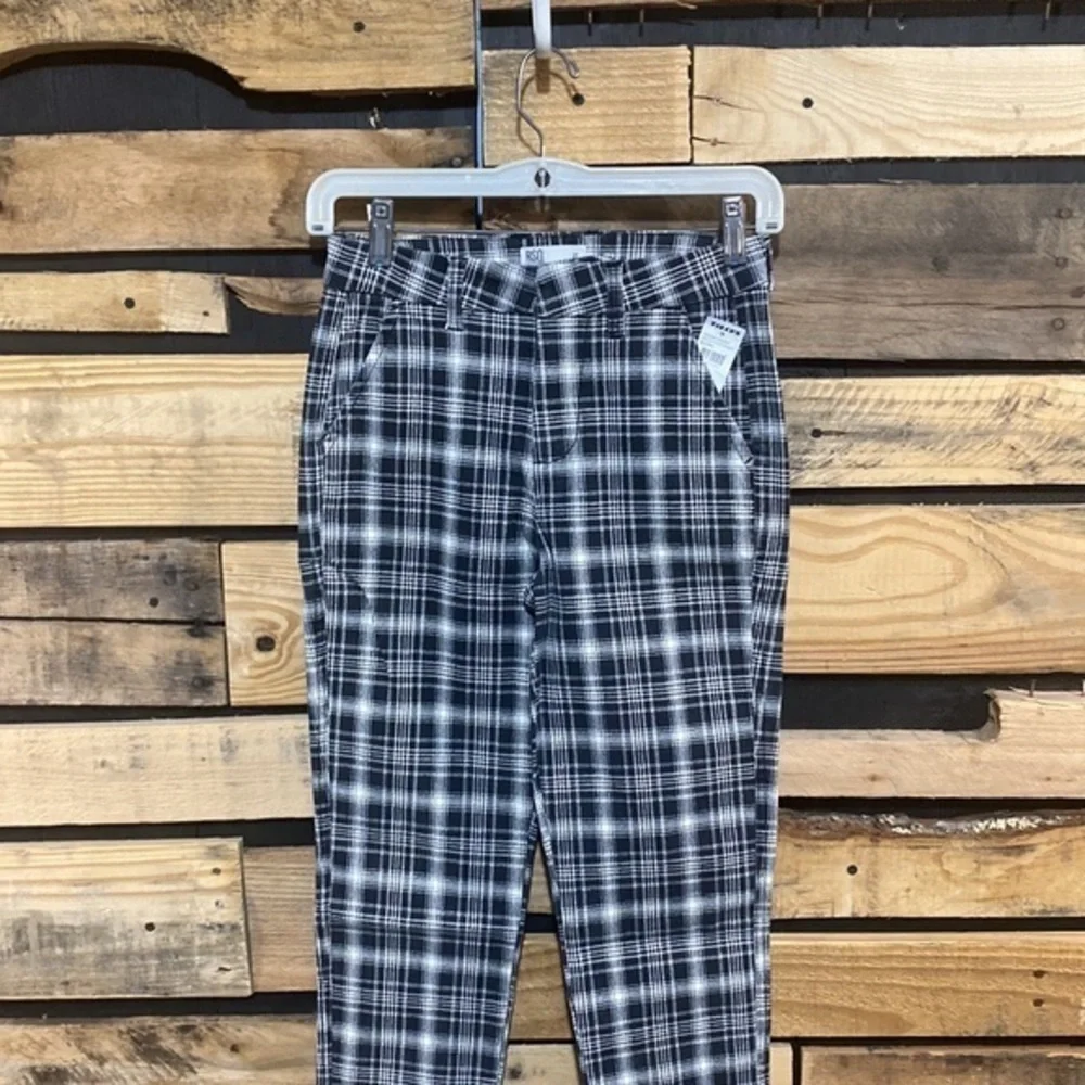 NWT‎ Tilly’s RSQ Plaid Trousers Black/White Size XS